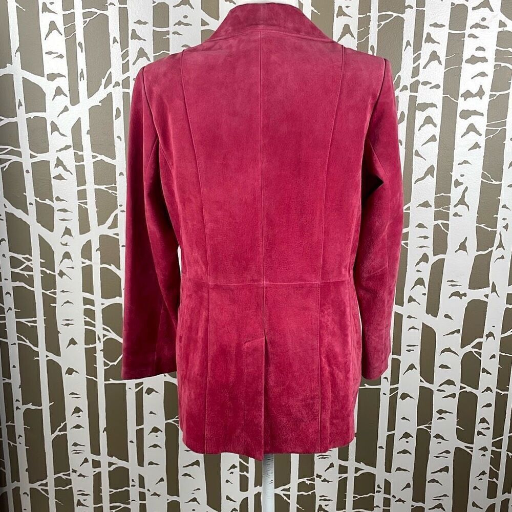 Dialogue Raspberry Pink Suede Blazer S - Picture 4 of 15